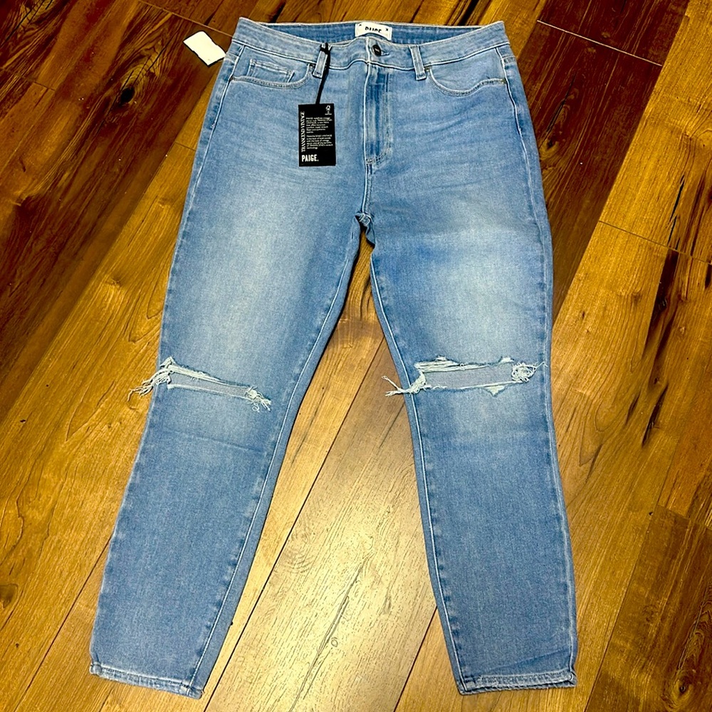 STRETCH‼️Hoxton crop destructed jeans